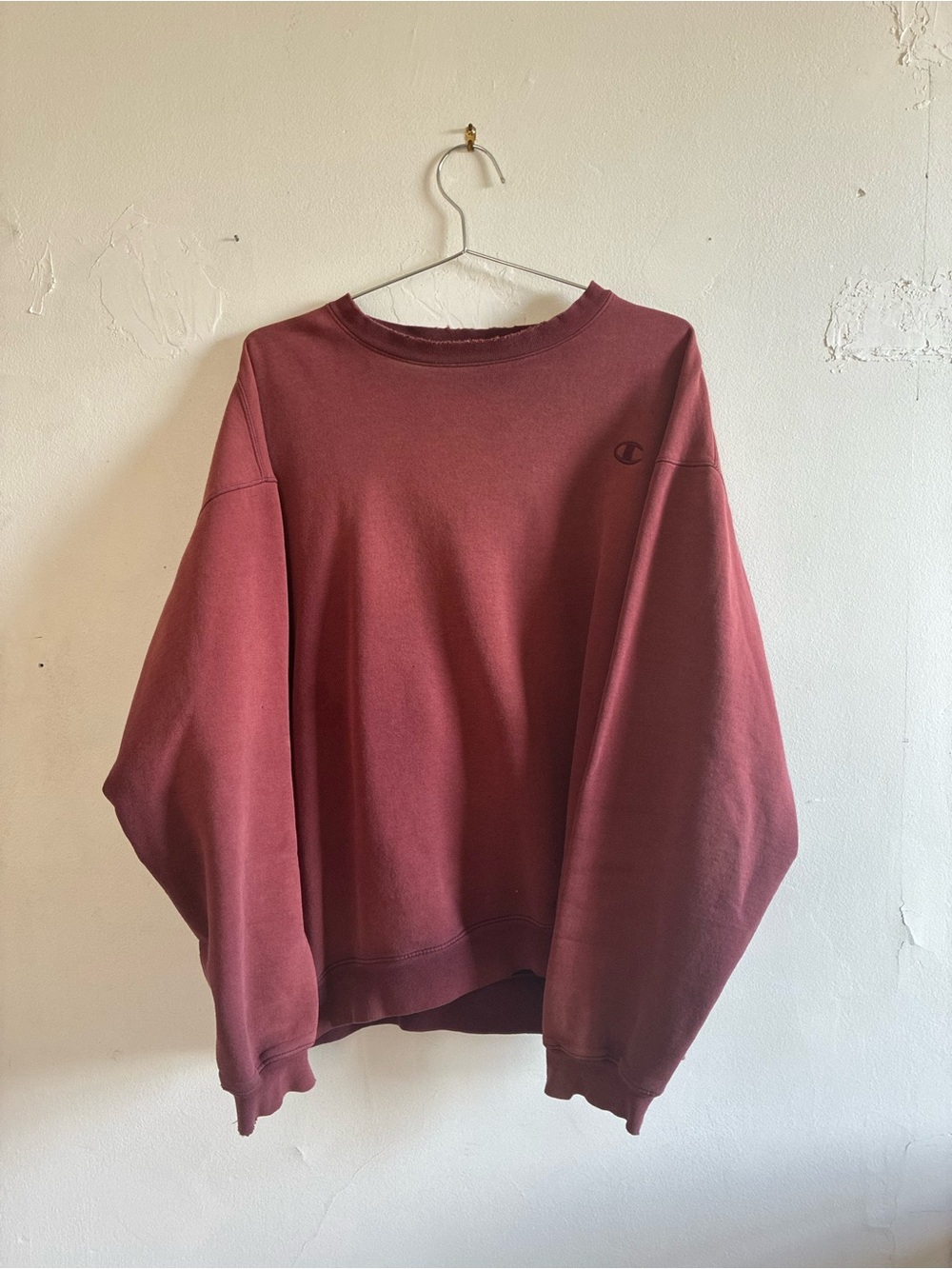 Champion Men's Crewneck Sweatshirt - Dusty Maroon